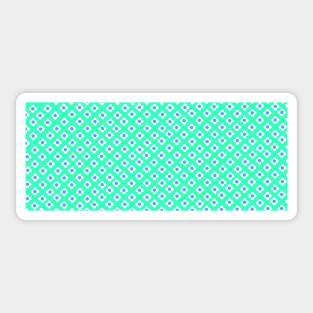 Mint Green Floral Pattern Sticker